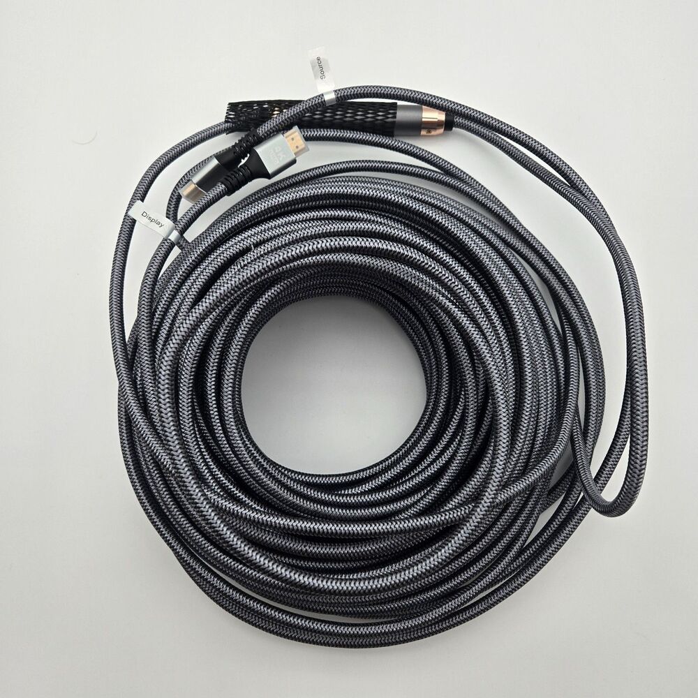 100ft Fiber Optic HDMI Cable Braided Directional 1080p 60Hz AS-IS READ DESC